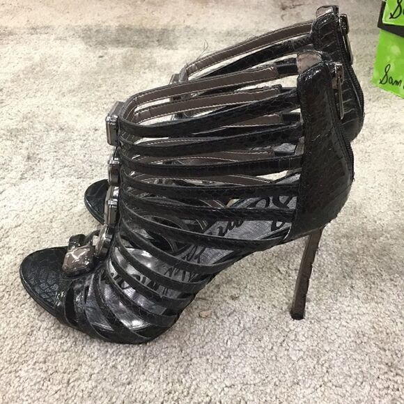 8.5 NWOB Jeweled Stilleto Cage Sandals Sam Edelman - Picture 2 of 8